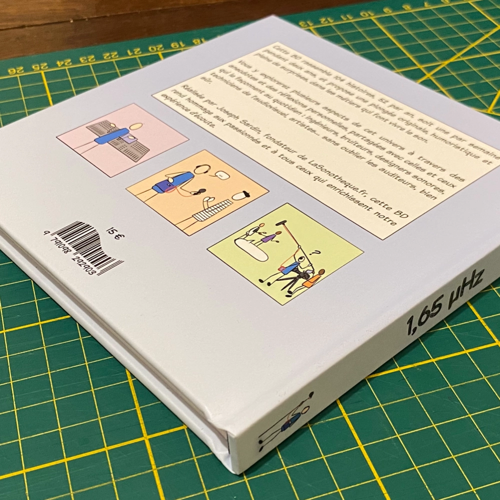 La quatrième de couverture de la BD 1,65 uHz - Deux années de vibrations