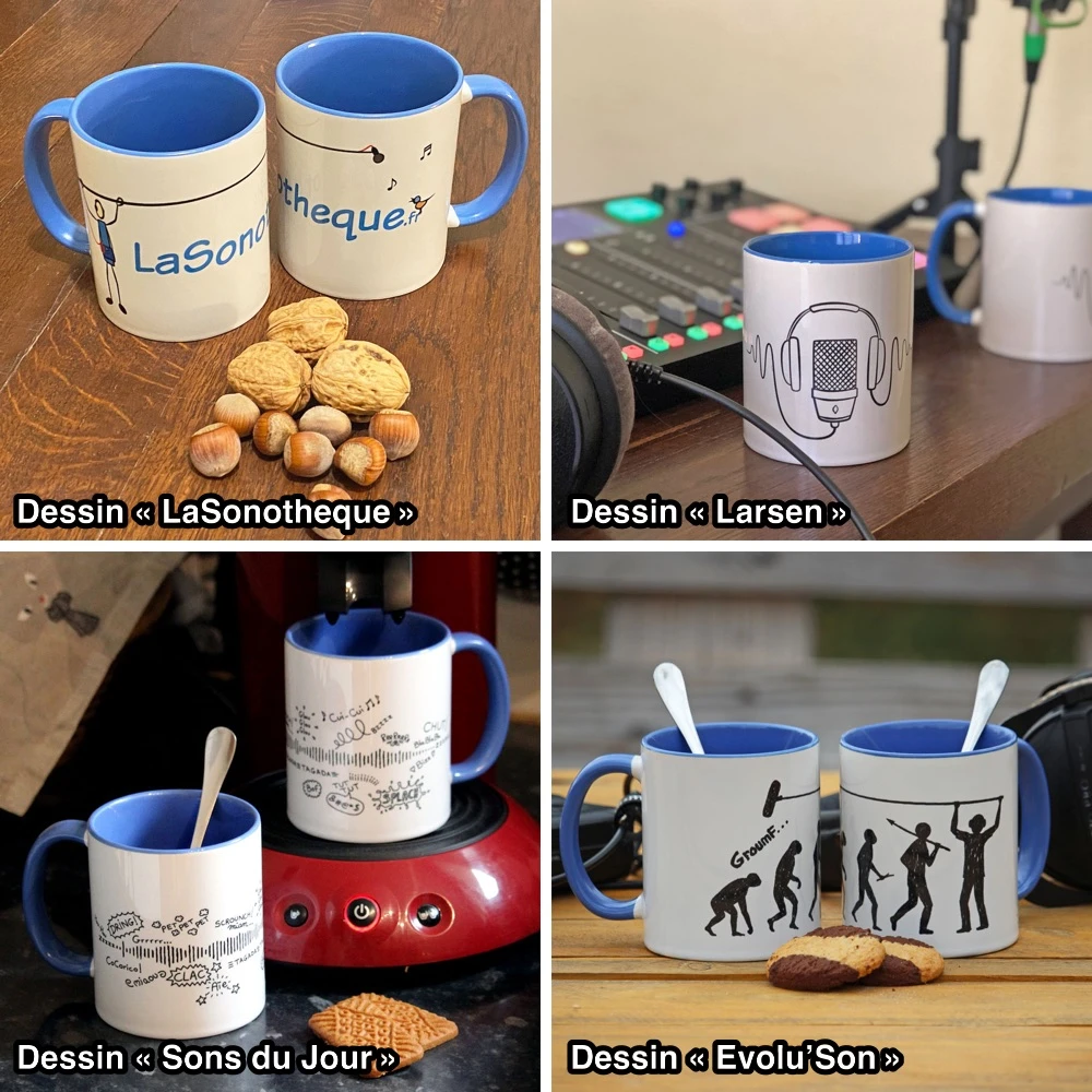 Mug ceramique son lasonotheque larsen sons du jour evolu son quatre modeles cadeau passionne audio
