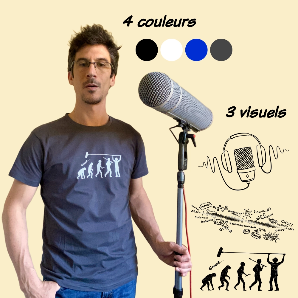Tee-shirt perchman et ingénieur du sons