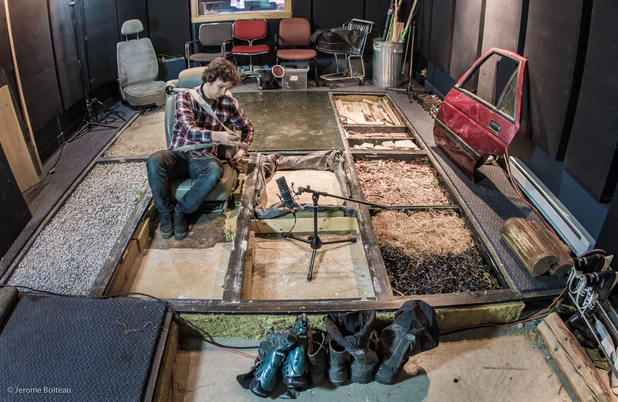 Plusieurs studios d'enregistrement de bruitage